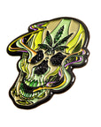 White Smoking Skull Pin