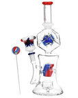 Grateful Dead x Pulsar Tesseract Hypercube Glass Water Pipe