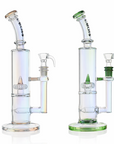 10" Dual Chamber Scientific Bong with Inline and Rocket Perc