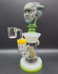 10" Aztec Alien XL Big Brain Bong w/ Stone Showerhead - INHALCO