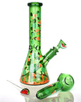 10 inch Watermelon Beaker Bong with Pipe - INHALCO