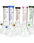12-Inch Glass Flower Graphic Beaker Bongs