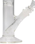 12 inch Clear Straight Shot Bong - inhalco