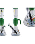 12 inch Grenade Glass Bong Green
