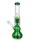12 Inch Round Bottom Glass Bong with Perc in green