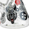 13.5" Wolf Glow in the Dark Beaker Bong - INHALCO