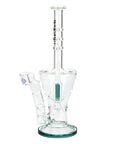 13" AQUA Glass 2-in-1 Sowerhead Percolator Glass Bong - INHALCO