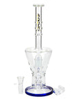 13" AQUA Glass 2-in-1 Sowerhead Percolator Glass Bong - INHALCO