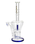 13" AQUA Glass 2-in-1 Sowerhead Percolator Glass Bong - INHALCO
