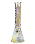 13" Electroplated Glass Beaker Water Pipe