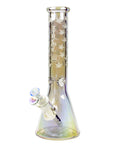 13" Electroplated Glass Beaker Water Pipe