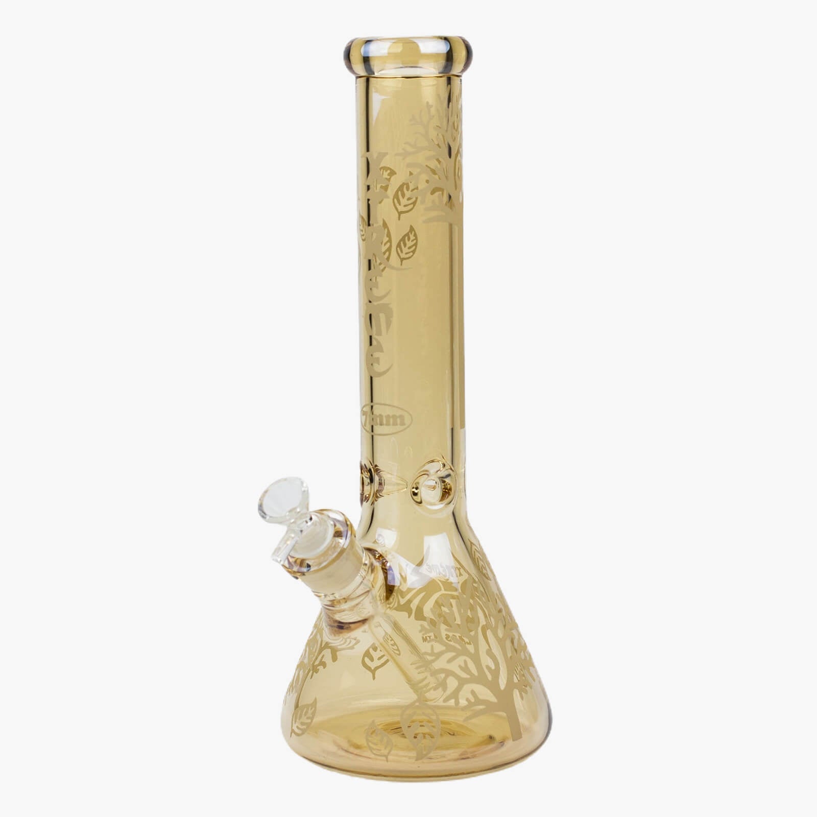 14" XTREME Glass 7 mm Tree of life Electroplated Glass Beaker Bong