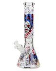 14" Freaky Clown Bong Glow in the Dark