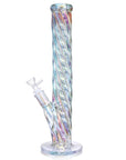16" Iridescent Straight Tube Glass Bong - INHALCO