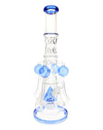 17 Inch Orbital Recycler Bong Sprinkler Perc in blue