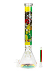 17.5" Rasta Man Beaker Water Pipe - INHALCO