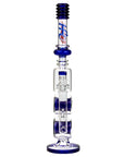 17" H2O Double Ring Glass Water Bong