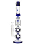 17" H2O Double Ring Glass Water Bong