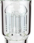 19" Dual 8-Arms Perc Glass Bong with Splash Guard - INHALCO