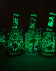 7" Glow-in-the-Dark Magic Mushroom Bong with Perc