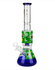 13" Flower Decal Glass Bong_0