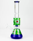 13" Flower Decal Glass Bong_1