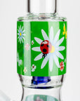 13" Flower Decal Glass Bong_5