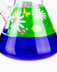 13" Flower Decal Glass Bong_6