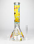 14" Yellow Family Cartoon 9mm Glass Bongs_4