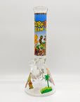 14" 7mm Cartoon Beaker Glass Bong_6