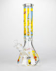 14" Yellow Family Cartoon 9mm Glass Bongs_8