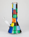Karma 9" Beaker Stitched Up Design Glass Bong_3