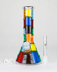 Karma 9" Beaker Stitched Up Design Glass Bong_9