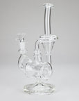 11″ Clear Recycler Glass Bong With Inline Diffuser