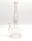 Fortune 14" Double Inline Stemless to Grid Percolator Bong