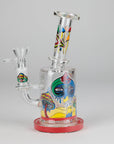 7" Glow-in-the-Dark Magic Mushroom Bong with Perc