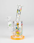 7" Glow-in-the-Dark Magic Mushroom Bong with Perc