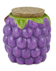 Ceramic Grapes Stash Jar