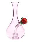 Rose in Vase Glass Water Pipe