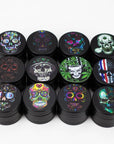 3-Piece Skull Weed Grinder Metal Box of 12 - INHALCO