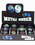3-Piece Skull Weed Grinder Metal Box of 12 - INHALCO