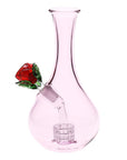 Rose in Vase Glass Water Pipe