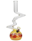 "Switchback" Bubble Base Glass Bong