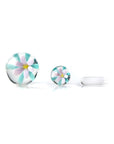 3D Flower Terp Pearl Set in teal – glass terp pearl slurper kit