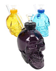 4″ Colored Skull Glass Bong