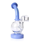 Glass Round Globe Dab Rig w/ Inset Perc