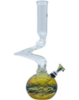 "Switchback" Bubble Base Glass Bong