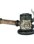 Lookah Glass Sacred Eye Black Etched Bubbler 6"