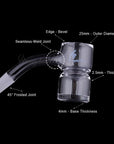 Honey Bevel Splash Bucket Quartz Banger