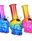 Skull Ombre Glass Mini Water Pipe